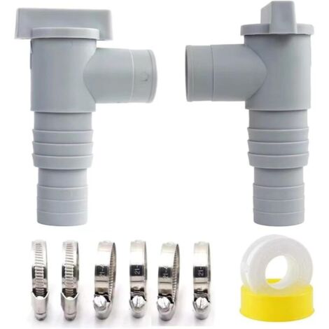 KZQ 2 pezzi Intex valvola connettore piscina valvola di arresto piscina 32/38 mm Intex set di valvola di intercettazione piscina tubo in PVC 32 mm accessori per la manutenzione della piscina accessori