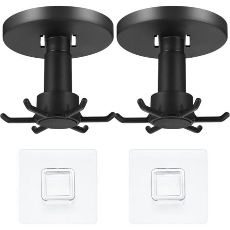 KZQ 2 pezzi Portautensili da cucina girevole a 360°, senza foratura, portautensili da cucina, organizer per riporre gli utensili, mensola per cucina e bagno