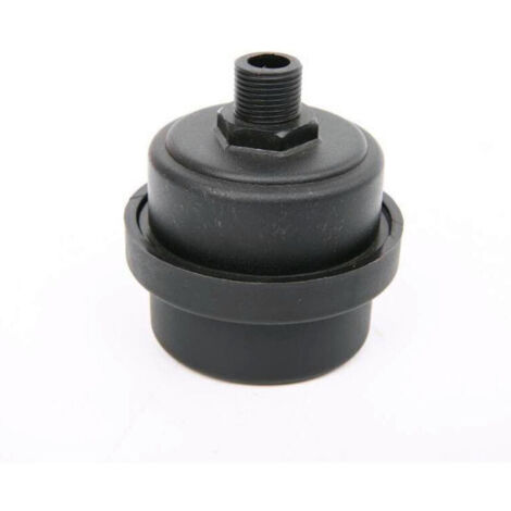KZQ 2 pezzi silenziatore per compressore d'aria, filtro aria nero, riduzione del rumore per compressori oil-free (13 mm)