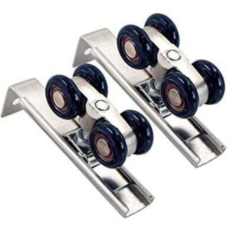 KZQ 2 piezas 70 x 14 x 38 mm Rodillo para puerta corredera, rodillo para armario - herrajes para puertas correderas, perfil deslizante de aleación de aluminio para puertas correderas interiores, de pa