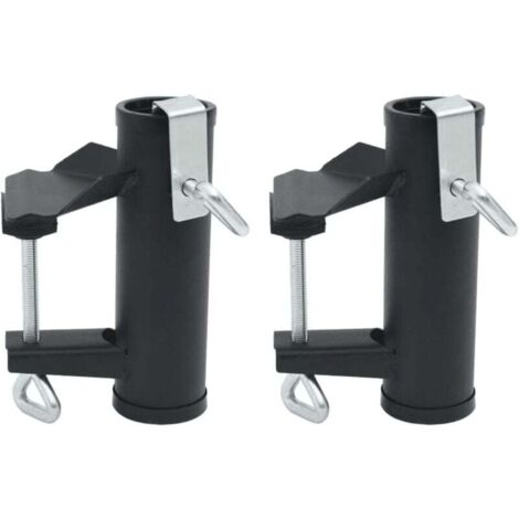 KZQ 2 piezas abrazaderas para sombrillas de balcón 25-38 mm acero, accesorios para sombrillas y toldos, 0,82 kg - 4003383