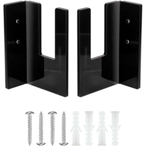 KZQ 2 soportes de pared para snowboard, soporte de pared para snowboard, soporte de exhibición para tabla de esquí, longboard (negro)