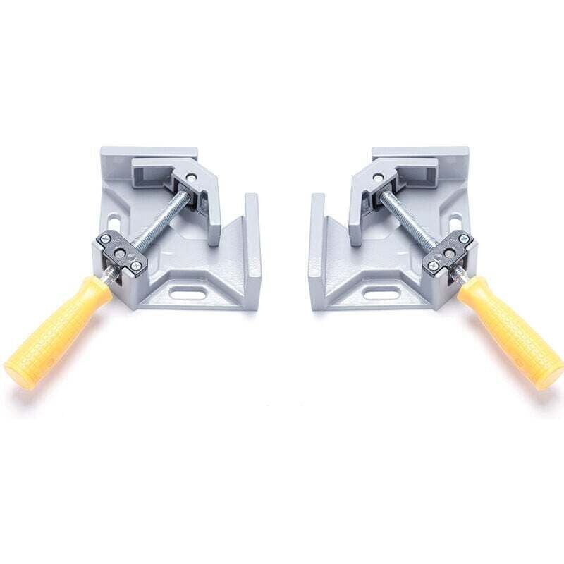 Image of 2 Stück 90-Grad-Winkelklemmen, 2 verstellbare Griffe, Holzbearbeitungsklemmen, Handwerkzeuge - KZQ