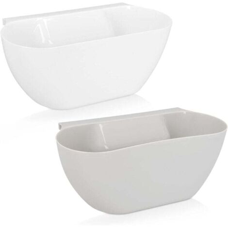 KZQ 2 x Recipientes para Recolección de Residuos de Cocina – Cubo de Basura de Encimera de 3.8 l – Cubo Colgante 28 x 14 x 11 cm
