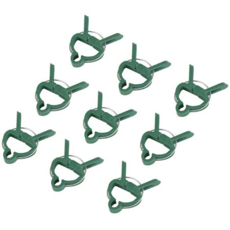 KZQ 20 clip da giardino per pomodori, rose, cetrioli e altre piante rampicanti – robuste clip per fissare le piante rampicanti