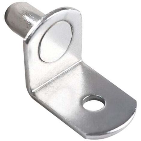 KZQ - 20 pasadores de soporte de estante metálicos en forma de L de 5 mm para muebles, armarios y bibliotecas.