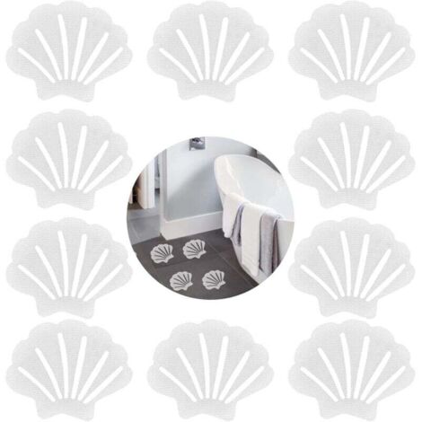 KZQ 20 pegatinas antideslizantes para bañera, tiras adhesivas transparentes con forma de concha para ducha.