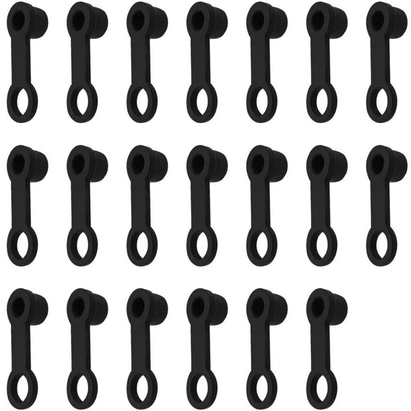 Image of 20 Tappi di spurgo freni in gomma per auto e moto 8 mm neri - KZQ