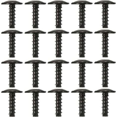 KZQ 20 tornillos de chapa para guardabarros de coche, tornillos de ala bajo el capó, fijaciones de parachoques metálicos