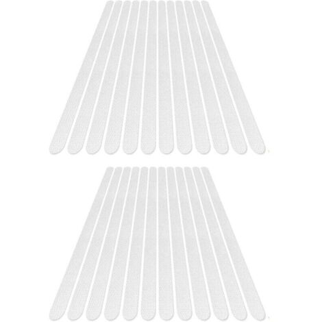 KZQ 24 pegatinas antideslizantes para ducha, tiras de seguridad transparentes autoadhesivas para bañeras y duchas (2 x 38 cm)