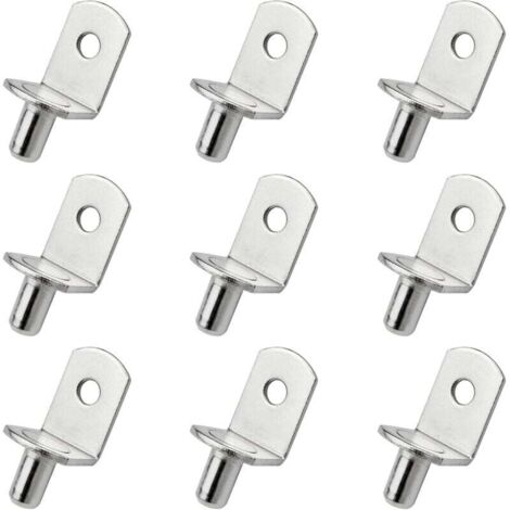 KZQ 25 piezas de clavijas de soporte de estante de metal, clavijas de soporte de estante, soporte en forma de L para armario de madera o vidrio, armario, estantería