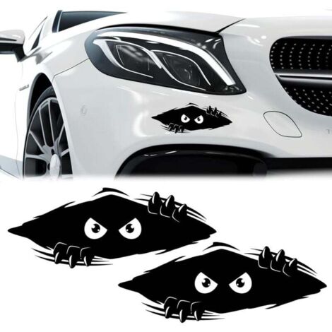 KZQ (28 × 11 × 0,1 cm) 2 piezas de pegatinas para coche, pegatinas divertidas para coche, pegatinas de monstruos, pegatinas interesantes para motocicletas, pegatinas personalizadas para coche, para pa