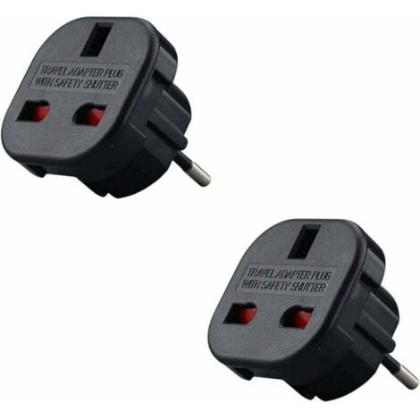 KZQ 2er-Pack – Steckeradapter Englisch auf Französisch – Adapter Englisch Französisch – Typ G auf Typ C – Kompakt und leicht – Schützt vor Überspannungen