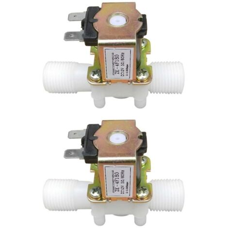 KZQ 2x 12v 1/2inch electrovanne electrique en plastique magnetique eau air normalement ferme