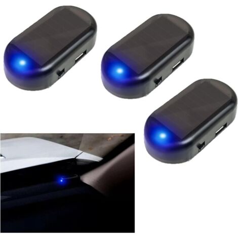 KZQ 3 pezzi luce di allarme per auto, allarme per auto alimentato a energia solare, luci di allarme simulate, luce di avvertimento antifurto, luce di avvertimento di sicurezza alimentata a energia sol