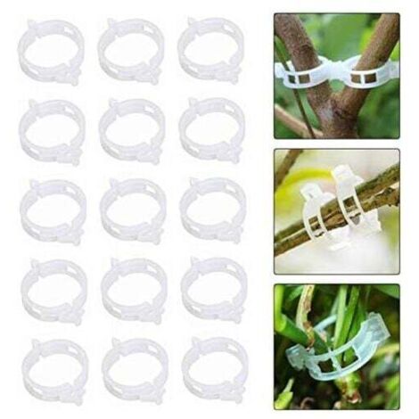KZQ 30 mm 200 piezas de clips de injerto de plástico, clips de cultivo de injerto, clips de fijación de flores, clips de plástico para parras de tomate, herramientas de jardín para cultivar plantas tr