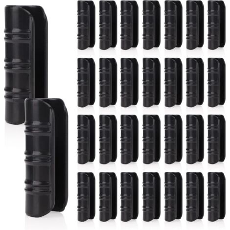 KZQ 30 pezzi fascette per tubi da giardino, fascette per pellicola in plastica per serre, kit di connettori per fascette per tubi, per serra, telaio per banner, capannone, nero, 25 mm