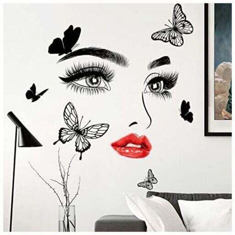 KZQ 30 x 90 cm Pegatinas de pared inspiradoras para mujeres, pegatinas de mariposas, calcomanías de pared para mujeres, niñas, dormitorio, sala de estar, salón de belleza, estudio de yoga, decoración 