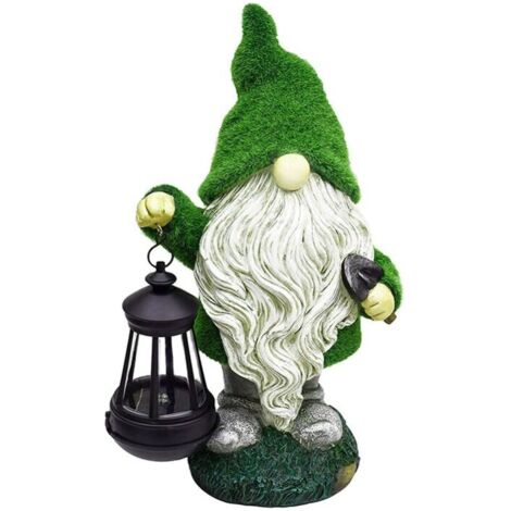 KZQ 33cm Divertente Statua da Giardino Nano Ornamenti da Esterno, Figurina da Giardino Nano in Resina Impermeabile per Decorazione da Giardino Esterno (33x20x12cm)