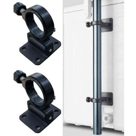 KZQ (3,5 × 1,5 × 1,5 cm) Juego de 2 soportes para sombrillas, soporte para sombrilla de pesca, barandilla de balcón, accesorios de aluminio
