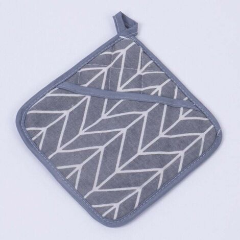 KZQ 4 agarraderas de algodón antideslizantes para cocina, resistentes al calor, cuadradas, para cocinar y hornear, color gris, 17 x 17 cm