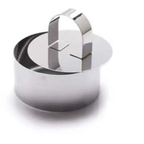 KZQ 4 moldes para tartas de 8 x 3,8 cm, de acero inoxidable, para mousse y tiramisú.