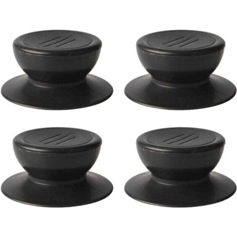 KZQ 4 perillas de repuesto universales para tapa de cocina, tapa de vidrio, manija de tapa de vidrio - Negro