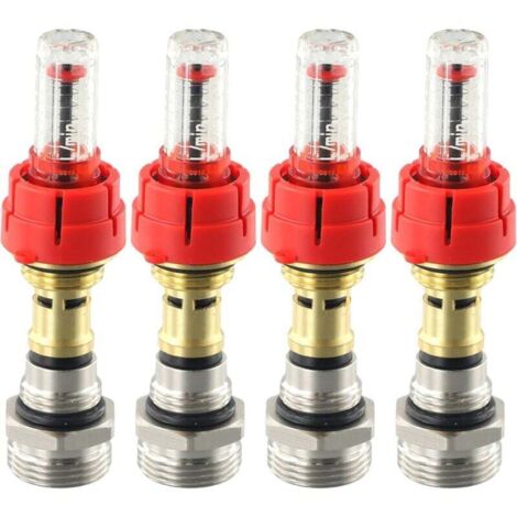 KZQ 4 piezas, caudalímetro para colector de suelo radiante, controlador de caudal DN25, caudales 0–5 l/min