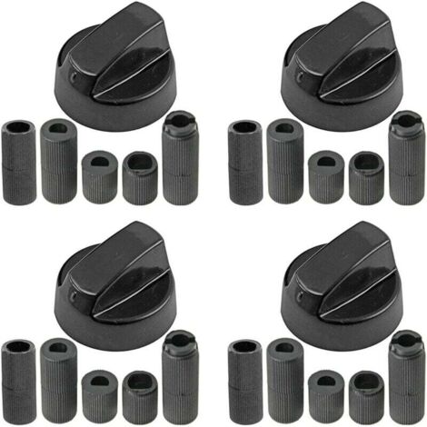 KZQ (4 piezas) Perillas de control universales negras para todas las marcas de hornos, estufas y placas de cocción