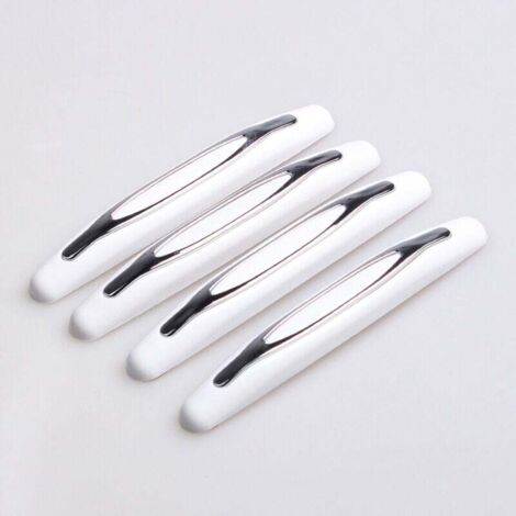 KZQ 4 protectores de borde para puerta de coche, tira adhesiva antiarañazos para puerta lateral, protector anticolisión para carrocería (blanco)