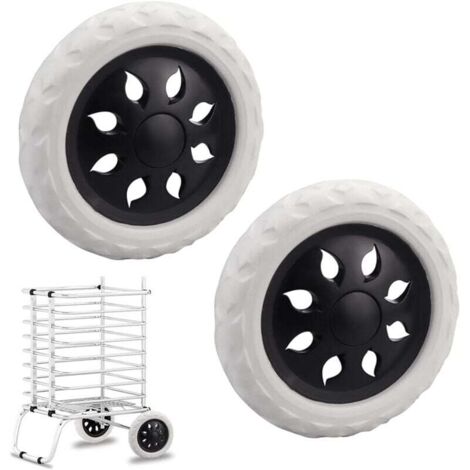 KZQ - 4 ruedas de repuesto para carrito de compras, EVA, 6,3 pulgadas, para cochecitos y carritos de equipaje