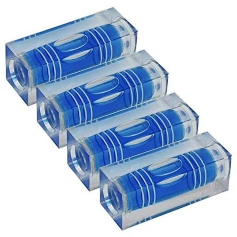 Image of 4 Stück Mini-Wasserwaage mit drei Linien, hochpräzise, 40 x 15 x 15 mm, blau - KZQ