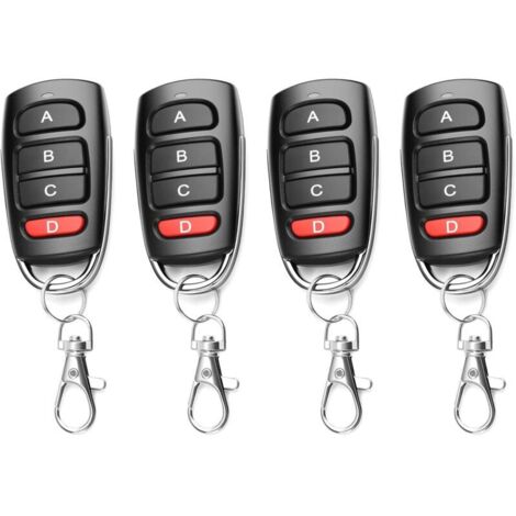 KZQ 4 telecomandi universali da 433 MHz per porte da garage, duplicatore di telecomandi a 4 pulsanti, clonazione di porte da garage elettriche.