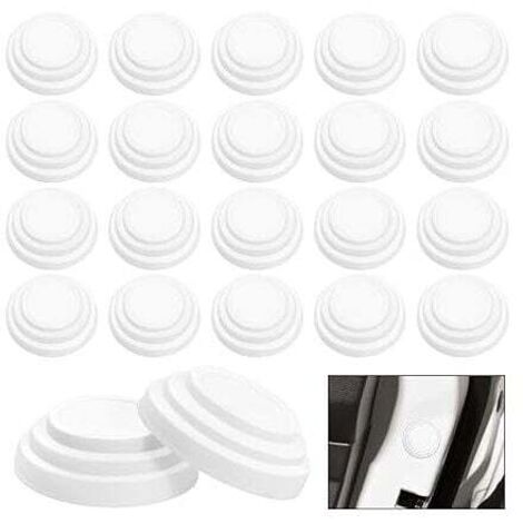 KZQ 40 sellos para parachoques de coche, amortiguadores de puerta, pegatinas insonorizadas para puerta de coche, sellos para amortiguadores de puerta de coche (blancos)
