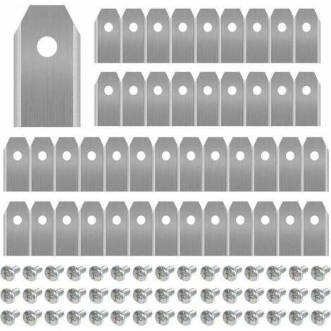 KZQ 45 cuchillas de titanio para todos los robots cortacésped Husqvarn/Automower/Yardforce/Gardena (3 g - 0,75 mm) con 45 tornillos. Cuchillas de repuesto para los modelos 105, 310, 315, 320, 420,