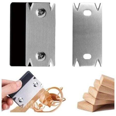 KZQ 4,5 x 6,5 cm Encoladora de cantos para madera, Hoja de corte para encoladora de cantos para carpintería, Encoladora de cantos manual portátil con 1 hoja de repuesto, Cepilladora manual Herramienta