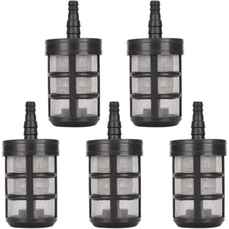 KZQ - 5 filtros para manguera de jardín DBAILY de acero inoxidable para bomba de succión de agua, cifrado de doble capa para tuberías de admisión, pulverizadores y equipos de hidrolavadoras.