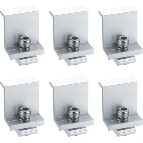 KZQ 6 abrazaderas de borde para soporte de panel solar, soportes de fijación para paneles solares fotovoltaicos, para módulos de 30 a 50 mm de altura.