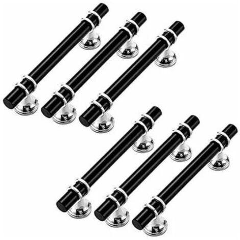 KZQ 6 pezzi maniglia da cucina 128 mm maniglia per mobili in argento - Maniglia per mobili da cucina in acciaio inossidabile Maniglia per porta Maniglia da cucina