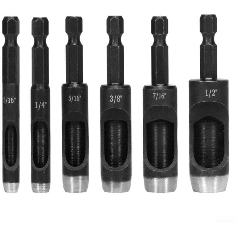 Image of 6-teiliges Locher-Set für Leder, für elektrische Bohrmaschinen - KZQ
