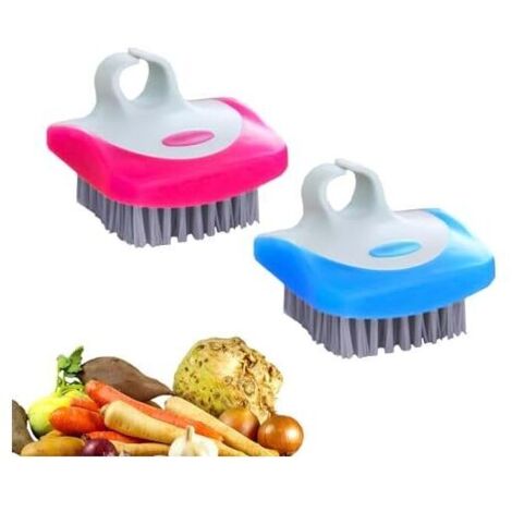 KZQ 6,2 x 3 cm, 2 pezzi, spazzola per verdure, spazzola per la pulizia in nylon, spazzola per patate, spazzola per la pulizia, spazzola per funghi, spazzola per lavare i piatti per lavare le verdure