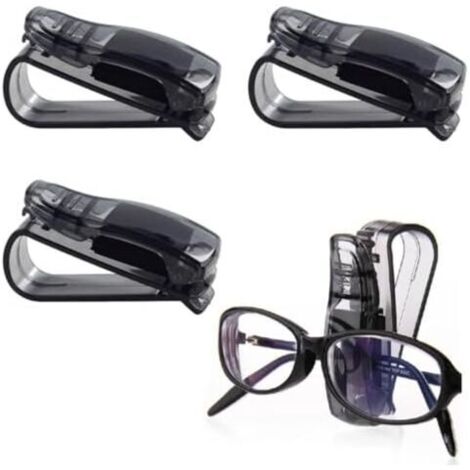 KZQ 6,5 x 3,5 x 2,5 cm, 4 pezzi, clip per occhiali da auto, accessori per interni auto, clip per occhiali da sole per auto