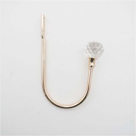 KZQ Abrazaderas para cortinas, ganchos de cristal para cortinas, soporte decorativo de metal dorado para cortinas, soporte para cortinas para el hogar y la oficina.