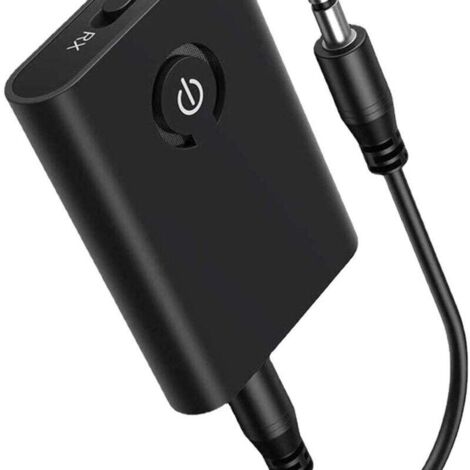KZQ Adaptador de audio Bluetooth 2 en 1, transmisor y receptor Bluetooth 5.0 con conector auxiliar de 3,5 mm para auriculares, altavoces, equipos de música, coche, TV y portátiles.