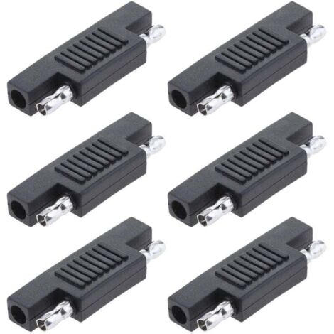 KZQ Adaptador de polaridad inversa SAE a SAE (6 unidades), desconexión rápida, conectores SAE macho a macho, enchufe de cable para panel solar y automotriz.