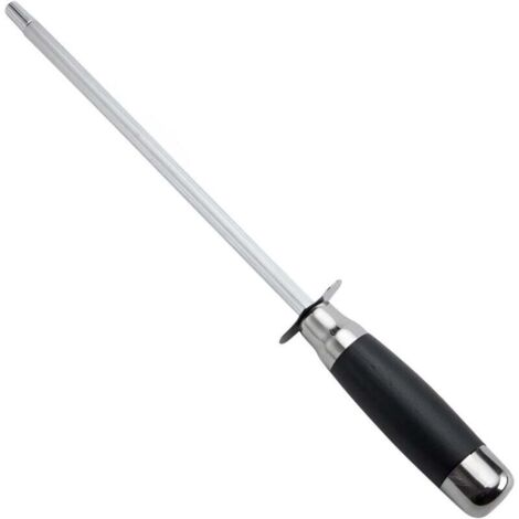 KZQ Afiladores de cuchillos de acero de diamante, acero de afilar, varilla afiladora de cuchillos de cocina, afilador profesional, para cuchillos de cocina y tijeras.