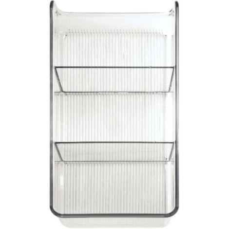 KZQ Almacenamiento de cocina – Caja para guardar sobres de sopa, especias, etc. – Especiero de plástico con 3 compartimentos para armario y encimera – Transparente