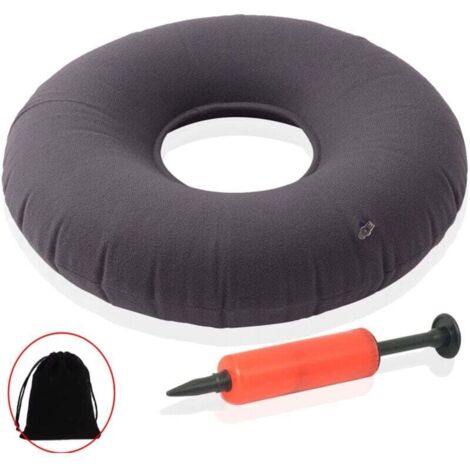 KZQ Almohada Donut - Cojín inflable de 38 cm para aliviar el dolor de coxis - Cojín de asiento Donut para hemorroides, escaras y prostatitis