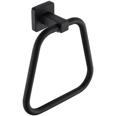 KZQ Asciugamano da parete trapezoidale nero opaco in acciaio inossidabile. Questo asciugamano decorativo da parete dona un tocco moderno all'arredamento di qualsiasi bagno, creando uno spazio...