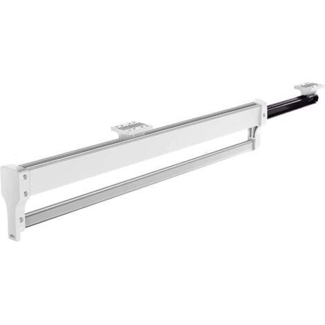 KZQ Barra deslizante ajustable para armario, de acero resistente, con montaje superior (292 mm)